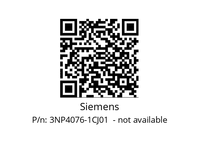   Siemens 3NP4076-1CJ01  - not available