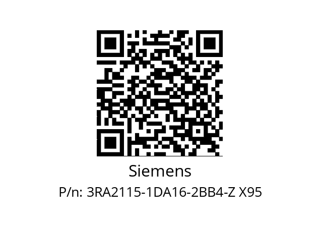  3RA2115-1DA16-2BB4-Z X95 Siemens 3RA2115-1DA16-2BB4-Z X95