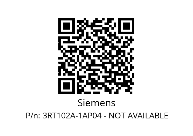   Siemens 3RT102A-1AP04 - NOT AVAILABLE