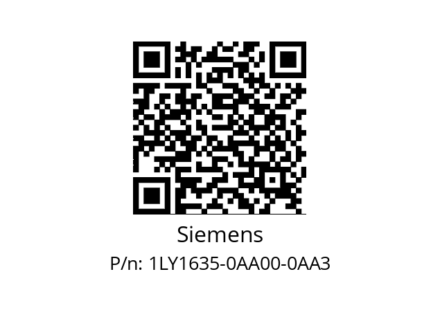   Siemens 1LY1635-0AA00-0AA3