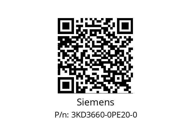   Siemens 3KD3660-0PE20-0