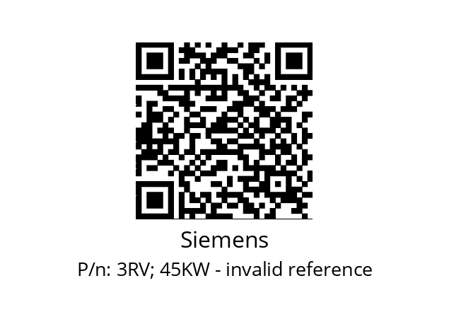   Siemens 3RV; 45KW - invalid reference