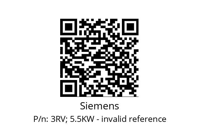   Siemens 3RV; 5.5KW - invalid reference