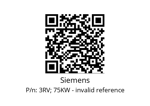   Siemens 3RV; 75KW - invalid reference