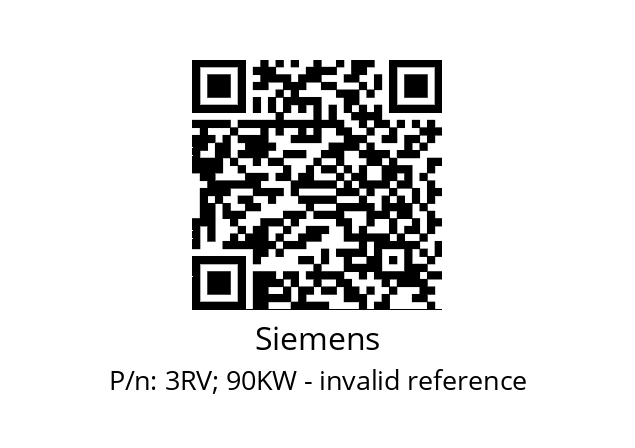   Siemens 3RV; 90KW - invalid reference