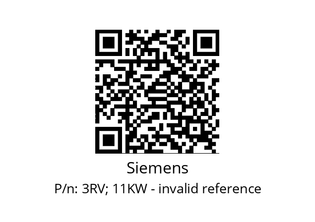   Siemens 3RV; 11KW - invalid reference