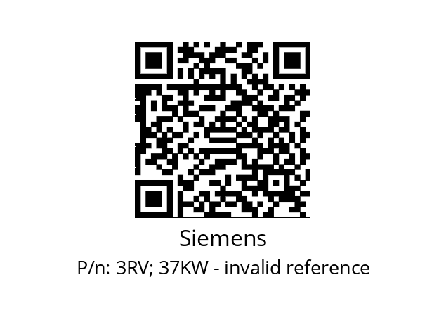   Siemens 3RV; 37KW - invalid reference