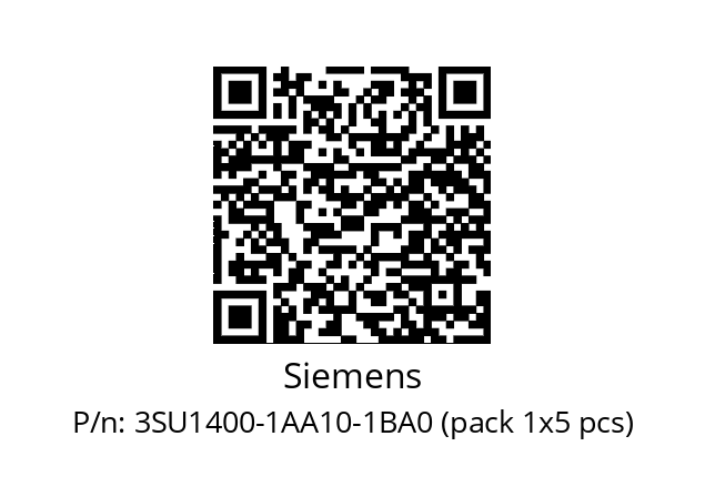   Siemens 3SU1400-1AA10-1BA0 (pack 1x5 pcs)