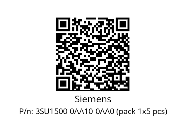   Siemens 3SU1500-0AA10-0AA0 (pack 1x5 pcs)