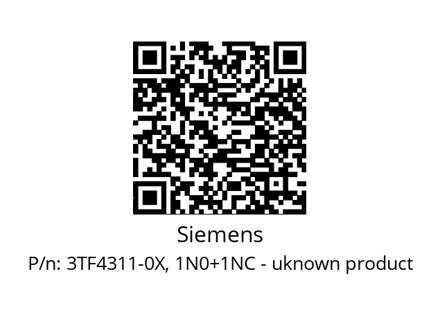   Siemens 3TF4311-0X, 1N0+1NC - uknown product