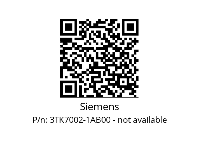   Siemens 3TK7002-1AB00 - not available