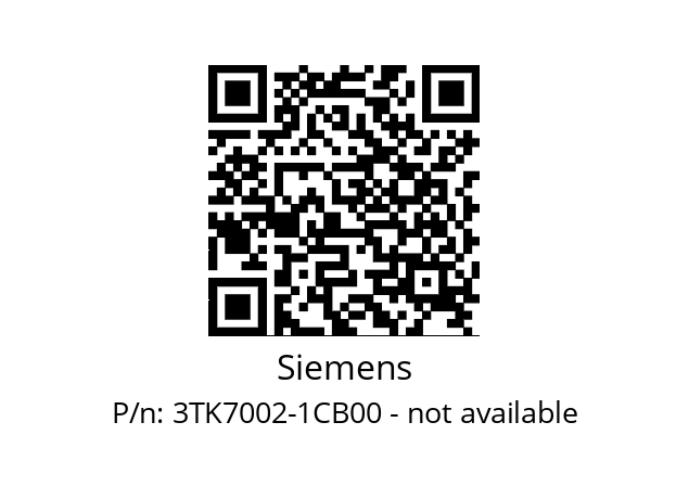   Siemens 3TK7002-1CB00 - not available