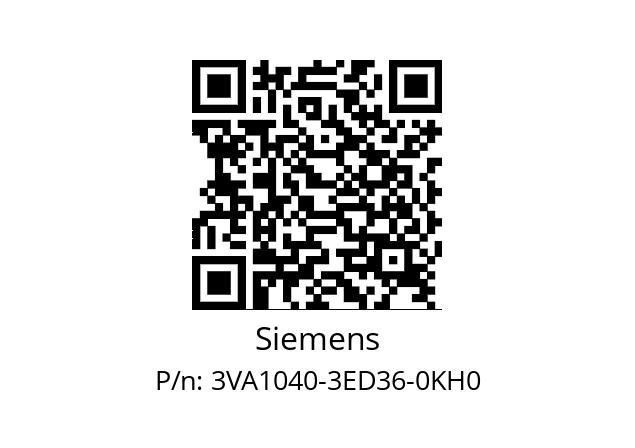   Siemens 3VA1040-3ED36-0KH0