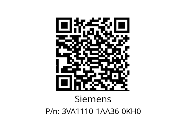   Siemens 3VA1110-1AA36-0KH0