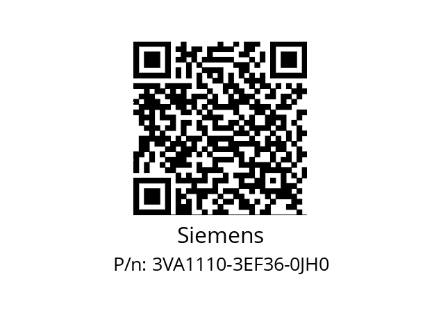   Siemens 3VA1110-3EF36-0JH0