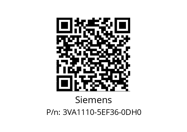   Siemens 3VA1110-5EF36-0DH0