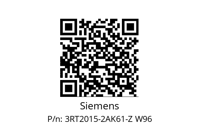  3RT2015-2AK61-Z W96 Siemens 3RT2015-2AK61-Z W96