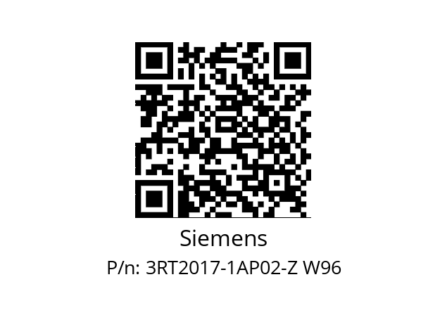  3RT2017-1AP02-Z W96 Siemens 3RT2017-1AP02-Z W96