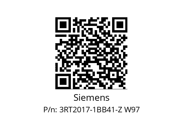  3RT2017-1BB41-Z W97 Siemens 3RT2017-1BB41-Z W97