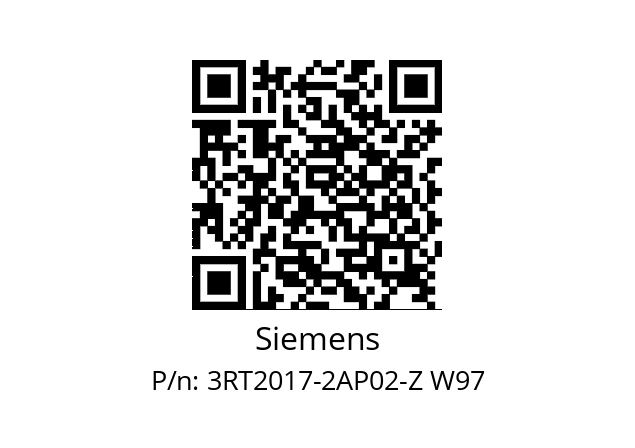  3RT2017-2AP02-Z W97 Siemens 3RT2017-2AP02-Z W97