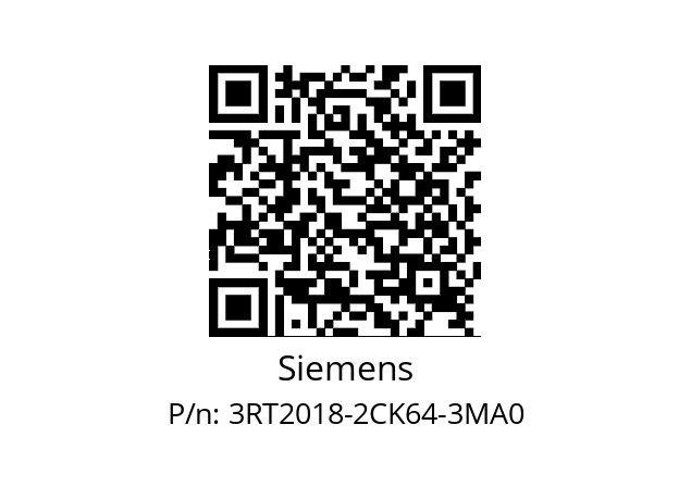   Siemens 3RT2018-2CK64-3MA0