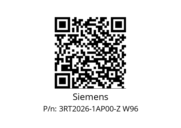  3RT2026-1AP00-Z W96 Siemens 3RT2026-1AP00-Z W96