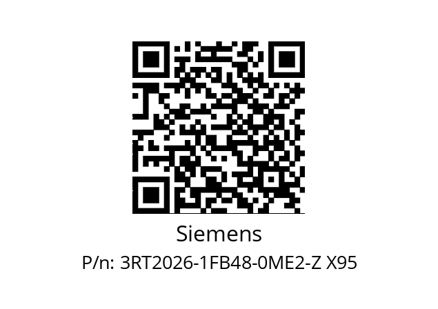  3RT2026-1FB48-0ME2-Z X95 Siemens 3RT2026-1FB48-0ME2-Z X95