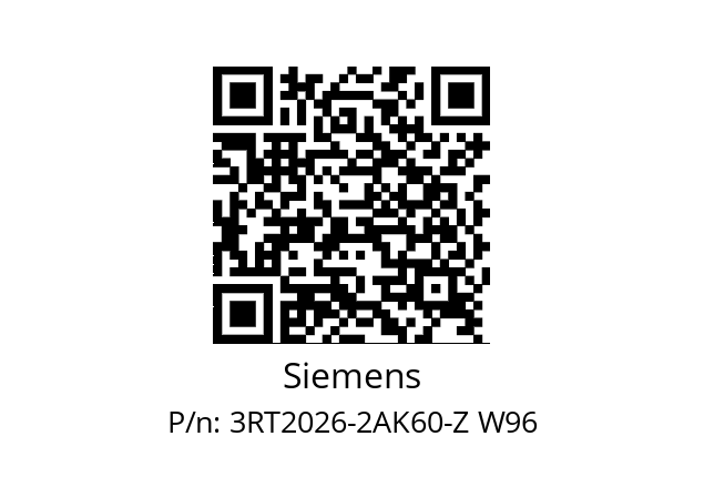  3RT2026-2AK60-Z W96 Siemens 3RT2026-2AK60-Z W96