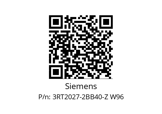  3RT2027-2BB40-Z W96 Siemens 3RT2027-2BB40-Z W96