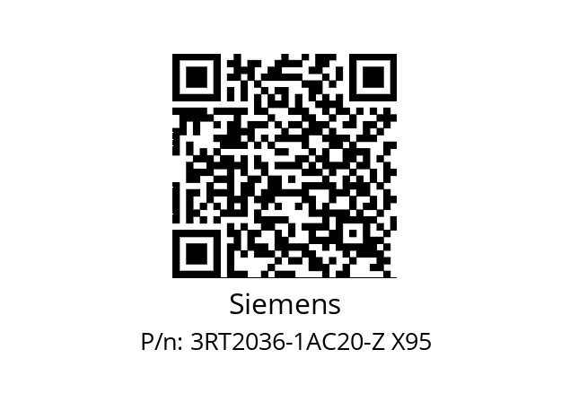  3RT2036-1AC20-Z X95 Siemens 3RT2036-1AC20-Z X95