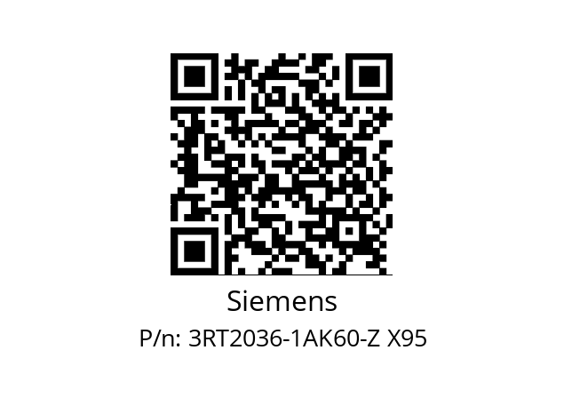  3RT2036-1AK60-Z X95 Siemens 3RT2036-1AK60-Z X95