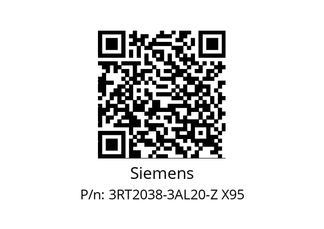  3RT2038-3AL20-Z X95 Siemens 3RT2038-3AL20-Z X95