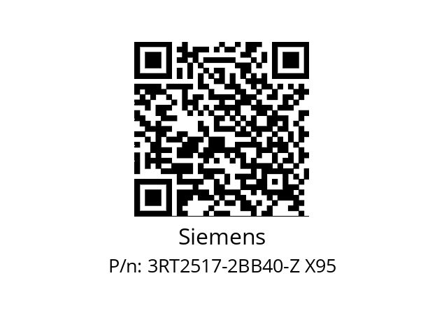  3RT2517-2BB40-Z X95 Siemens 3RT2517-2BB40-Z X95