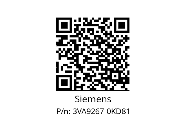   Siemens 3VA9267-0KD81