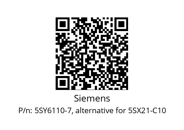   Siemens 5SY6110-7, alternative for 5SX21-C10