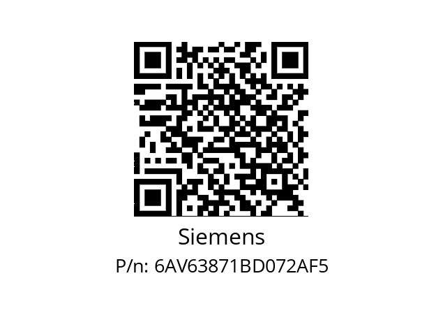   Siemens 6AV63871BD072AF5