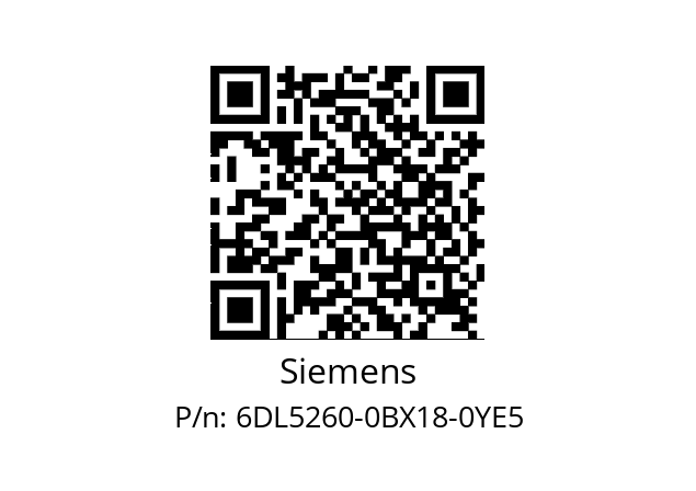   Siemens 6DL5260-0BX18-0YE5