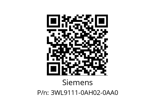   Siemens 3WL9111-0AH02-0AA0