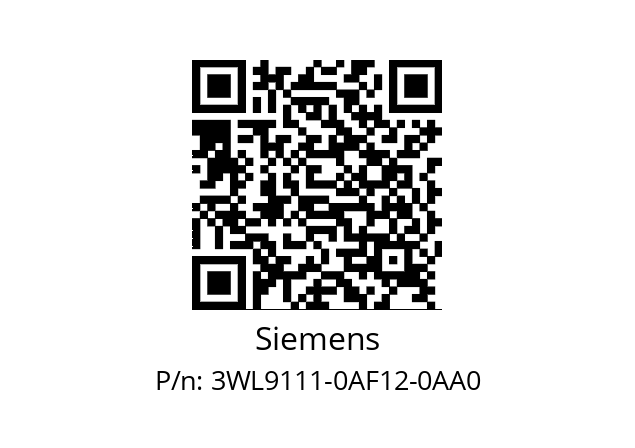   Siemens 3WL9111-0AF12-0AA0