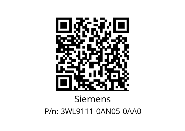   Siemens 3WL9111-0AN05-0AA0