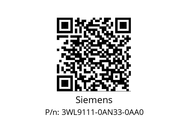   Siemens 3WL9111-0AN33-0AA0