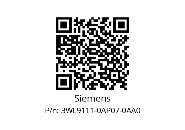   Siemens 3WL9111-0AP07-0AA0