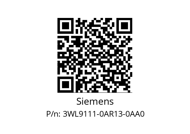   Siemens 3WL9111-0AR13-0AA0