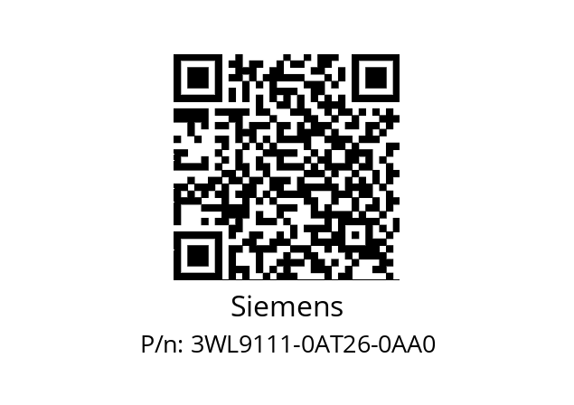   Siemens 3WL9111-0AT26-0AA0