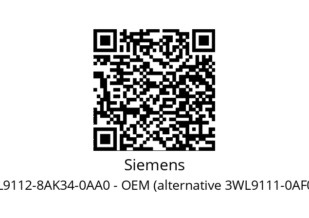   Siemens 3WL9112-8AK34-0AA0 - OEM (alternative 3WL9111-0AF04-0AA0)