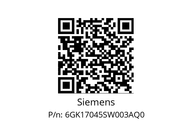   Siemens 6GK17045SW003AQ0