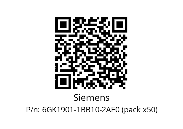   Siemens 6GK1901-1BB10-2AE0 (pack x50)