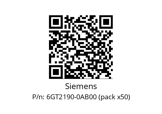   Siemens 6GT2190-0AB00 (pack x50)