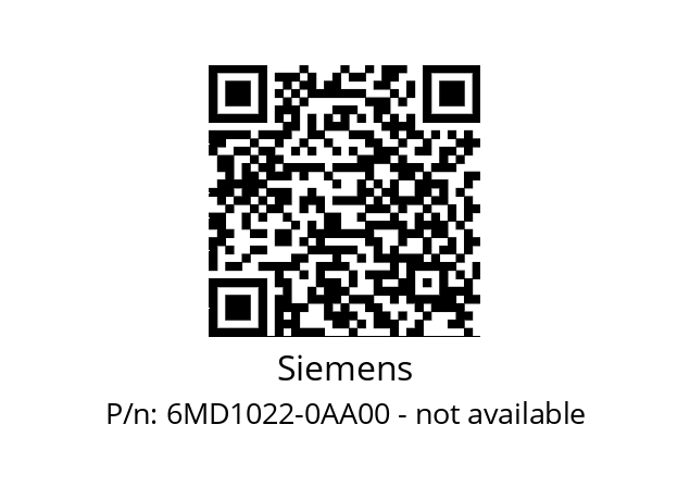   Siemens 6MD1022-0AA00 - not available