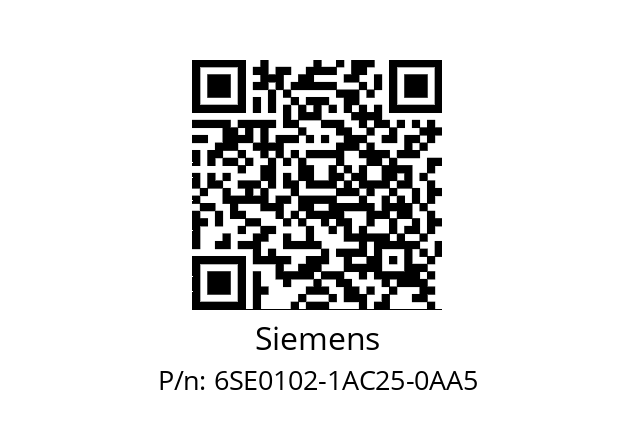   Siemens 6SE0102-1AC25-0AA5